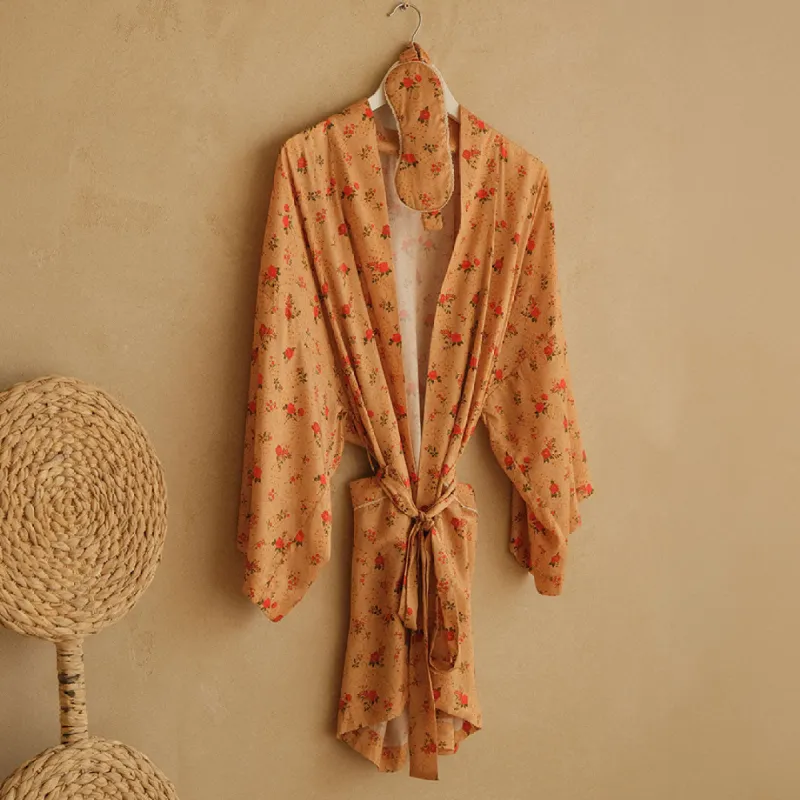 Fleur Robe and Eye Mask Set sold by Spell