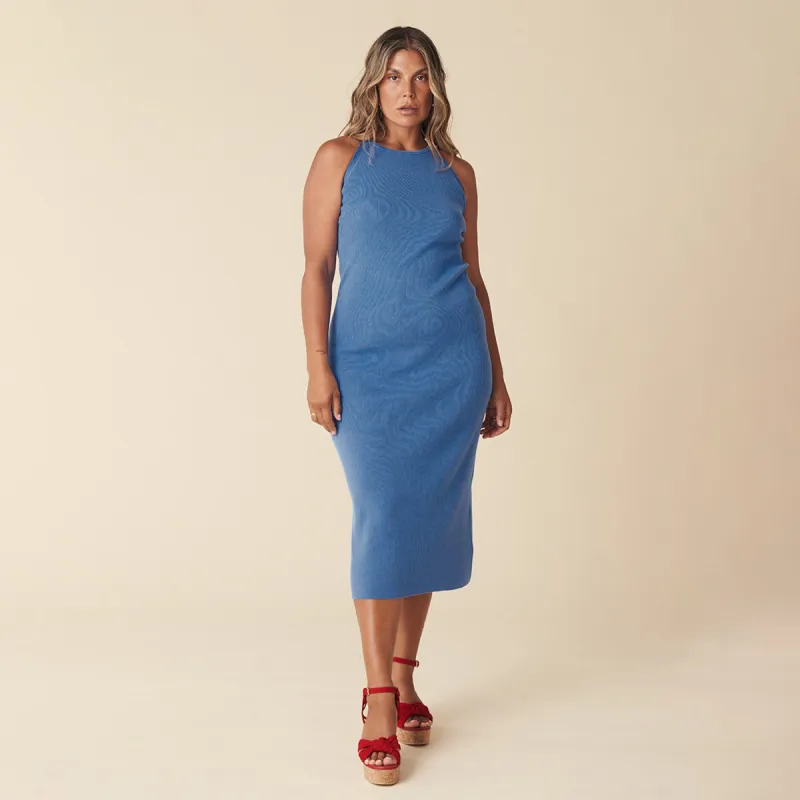 Barefoot Rib Backless Dress sold by Spell