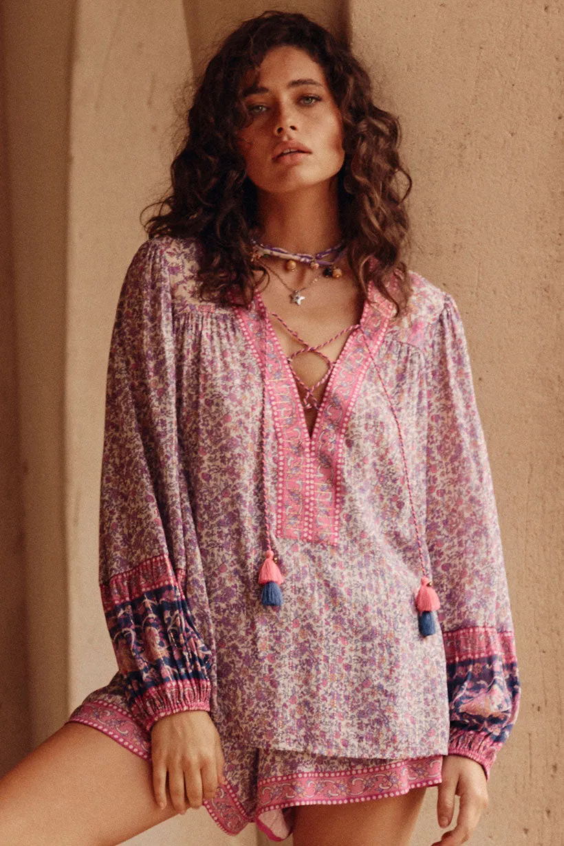 Little Bird Lace Up Blouse sold by Spell product image thumbnail 4