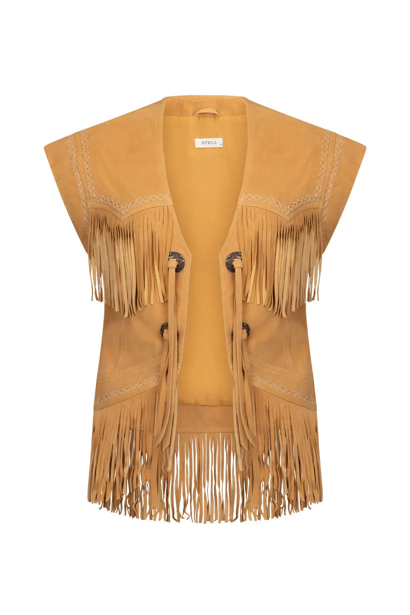 Fearless Heart Suede Fringe Vest sold by Spell product image thumbnail 5
