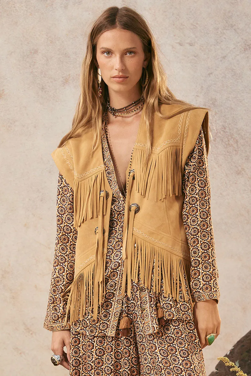 Fearless Heart Suede Fringe Vest sold by Spell product image thumbnail 3