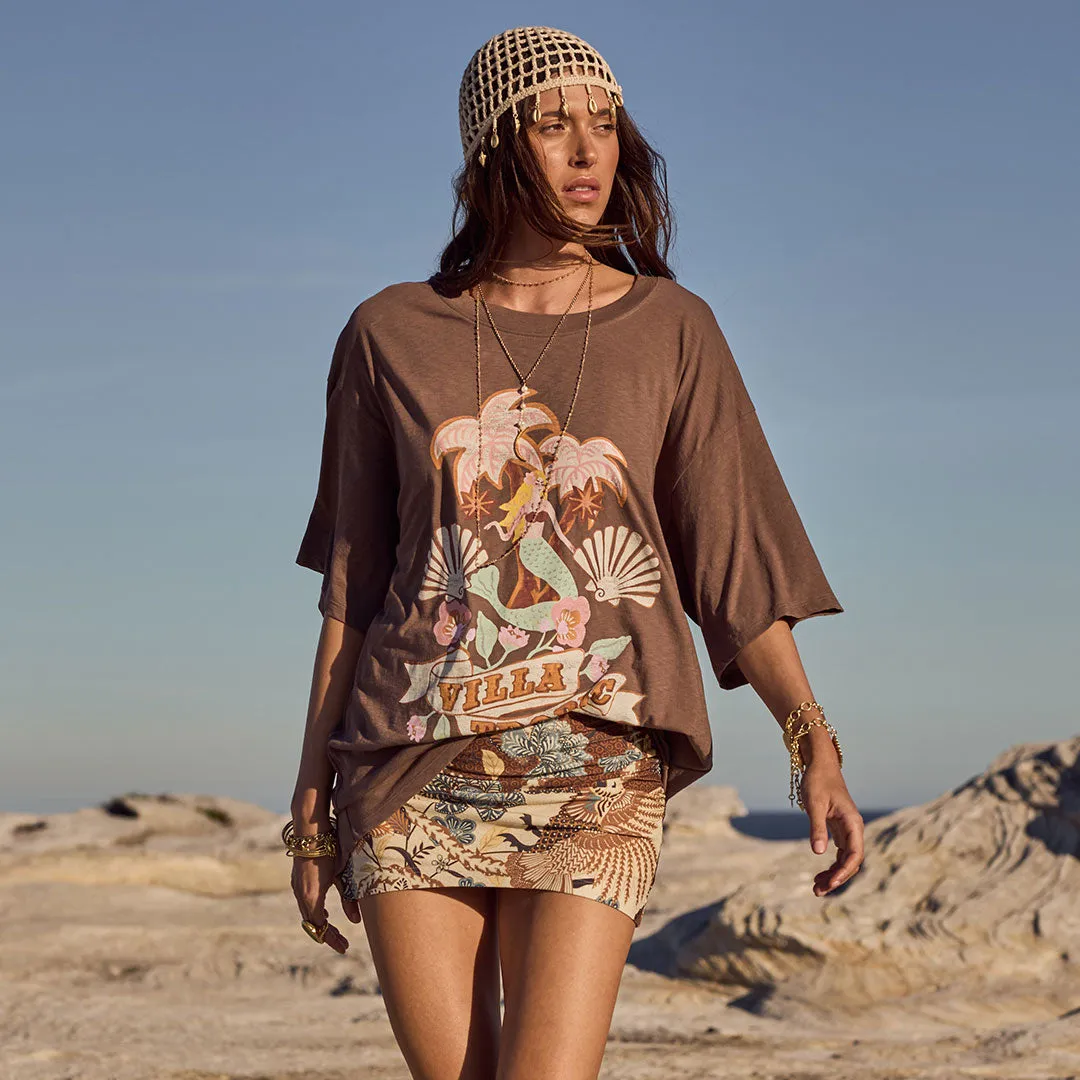 Villa Tropic Oversized Biker Tee sold by Spell