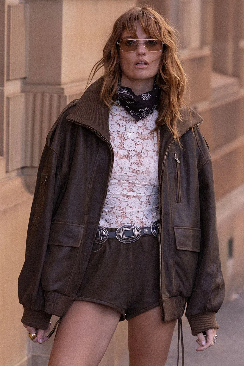 Fontaine Leather Mini Short sold by Spell product image thumbnail 5
