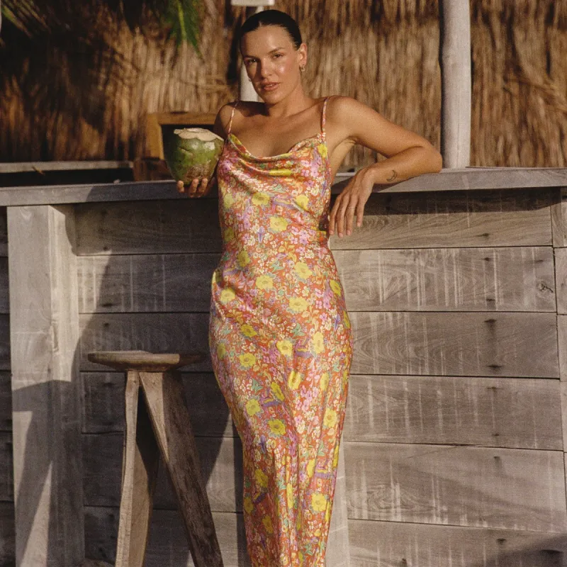 Last Drinks Bias Strappy Maxi Dress made by Spell