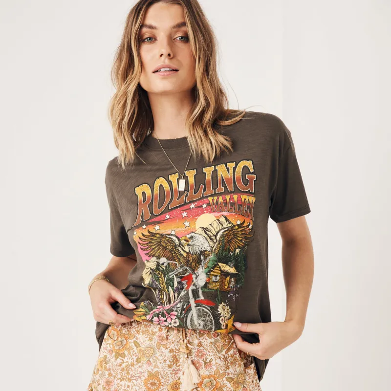 Rolling Valley Biker Tee sold by Spell