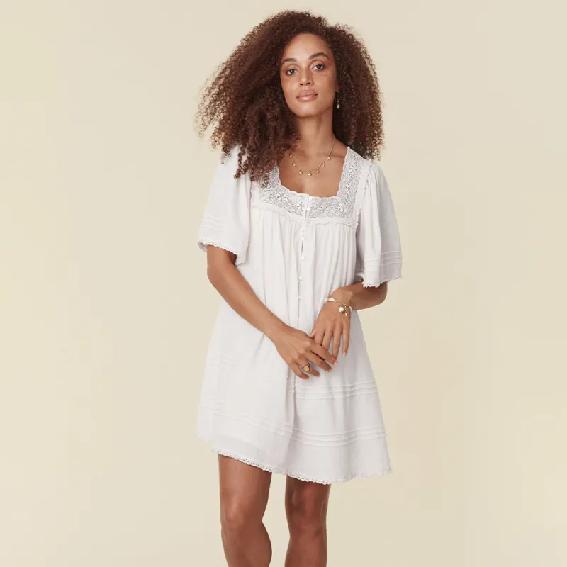 Cassie Lace Mini Dress sold by Spell
