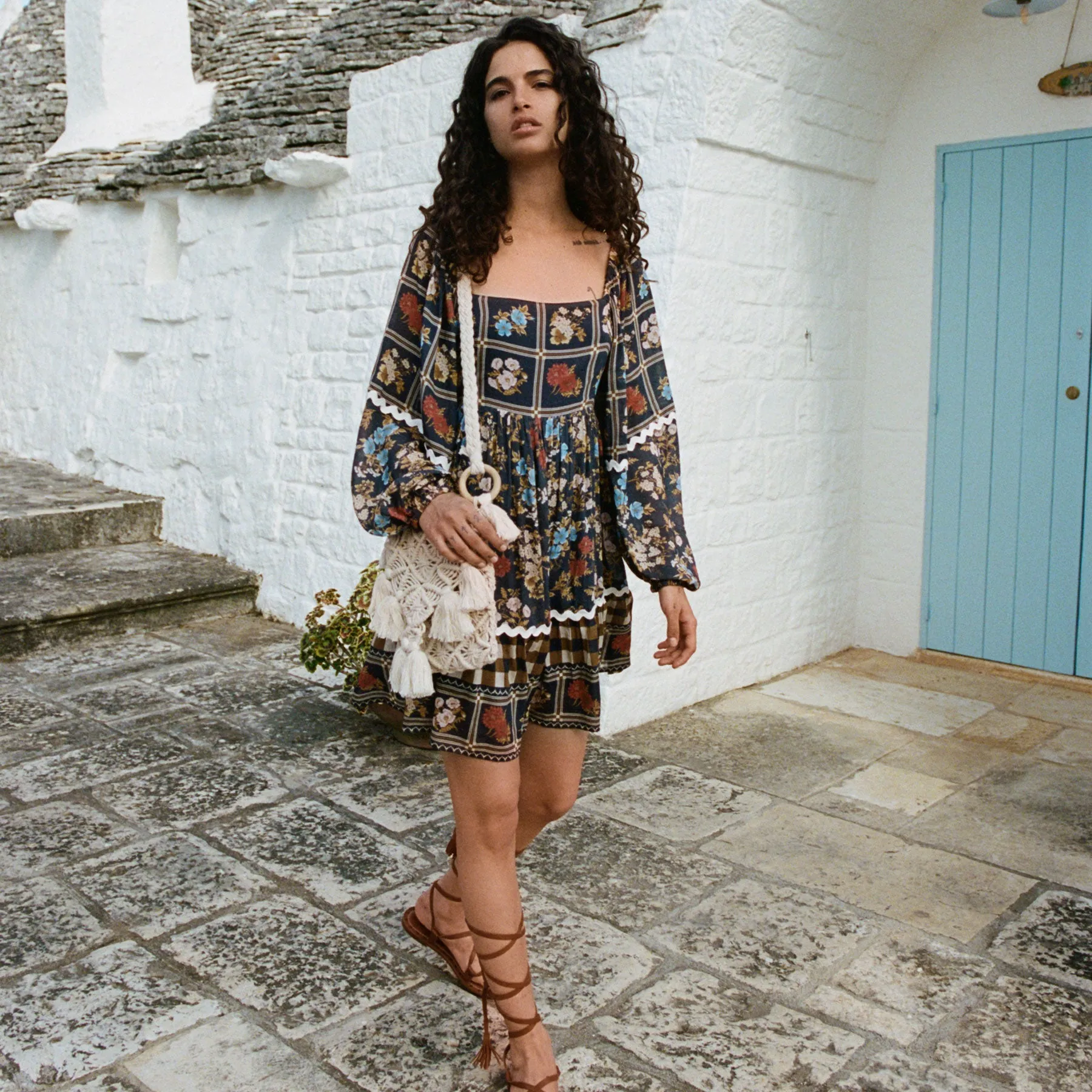 Flora Macrame Crossbody Bag sold by Spell