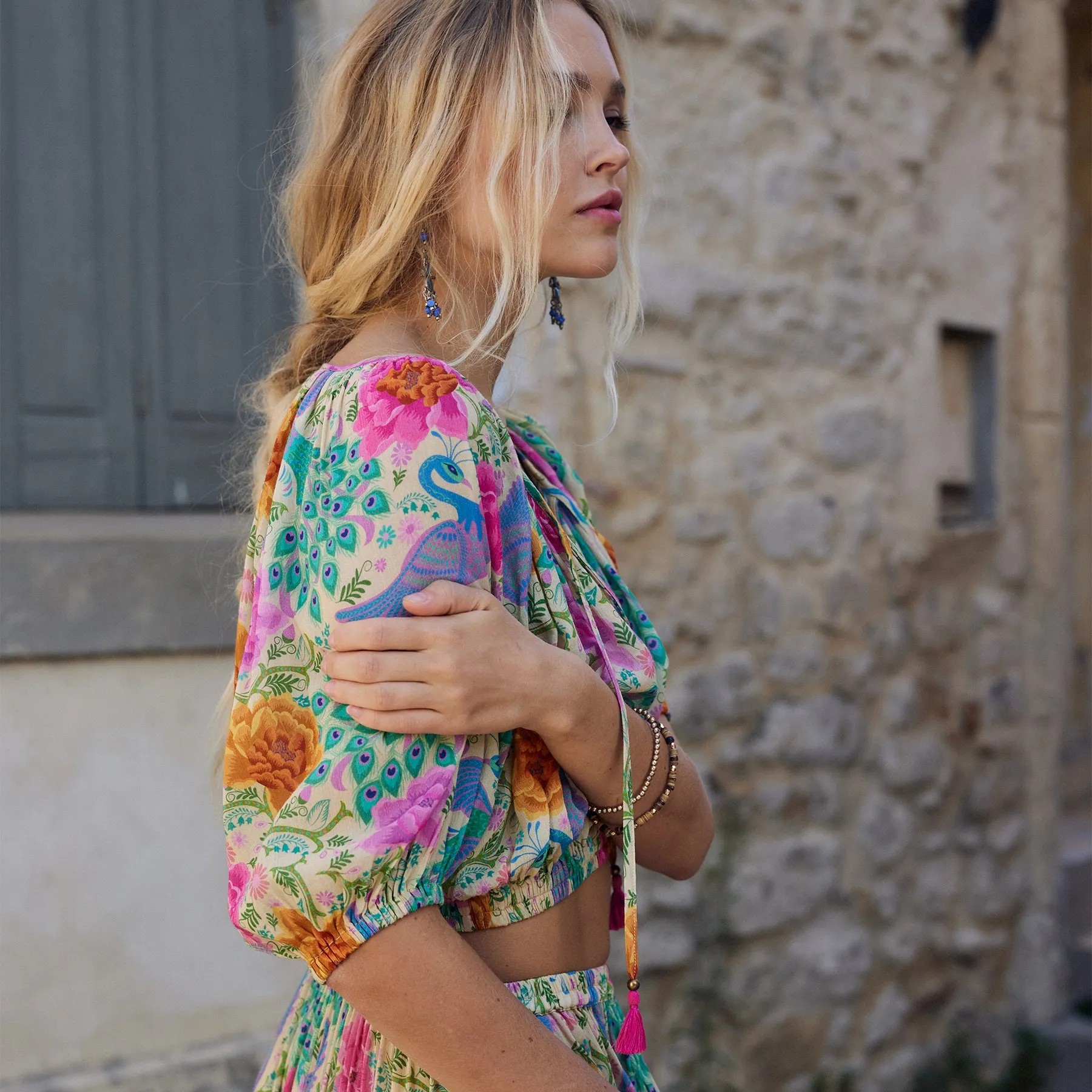 Bohème Cropped Blouse sold by Spell