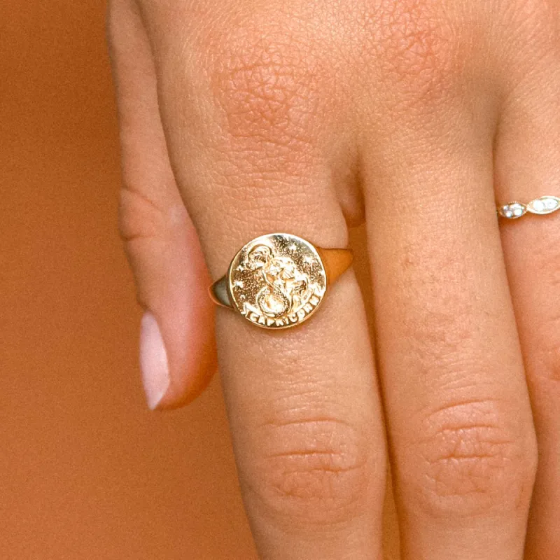 Capricorn Stargazer Zodiac Ring sold by Spell