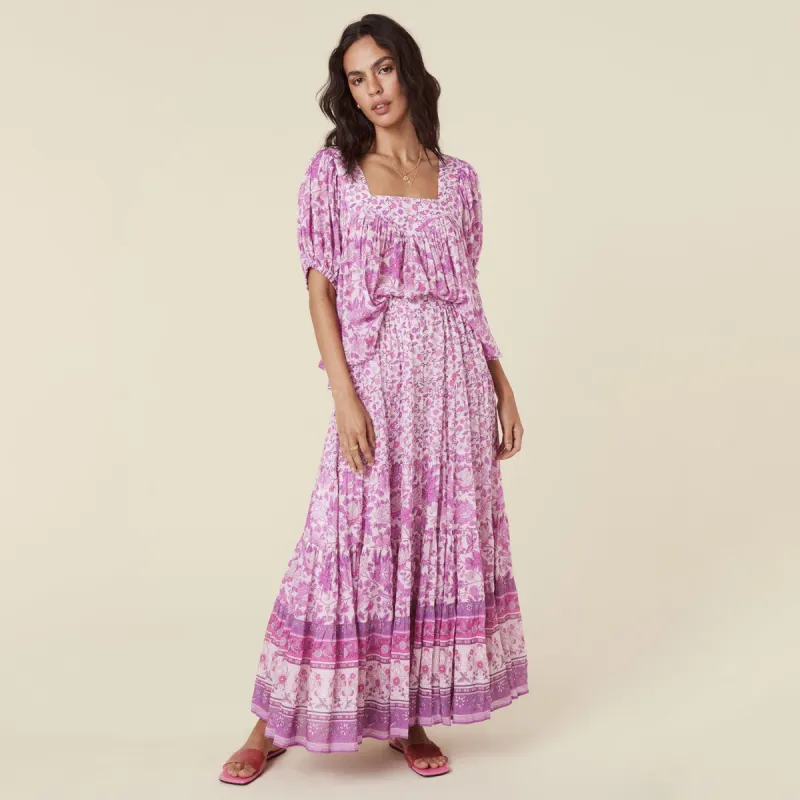 Mossy Button Through Maxi Skirt sold by Spell