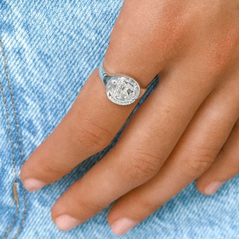 Aquarius Stargazer Zodiac Ring sold by Spell