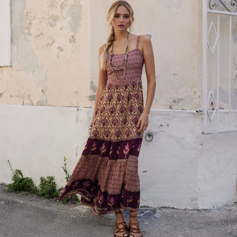 Château Quilted Strappy Maxi Dress sold by Spell