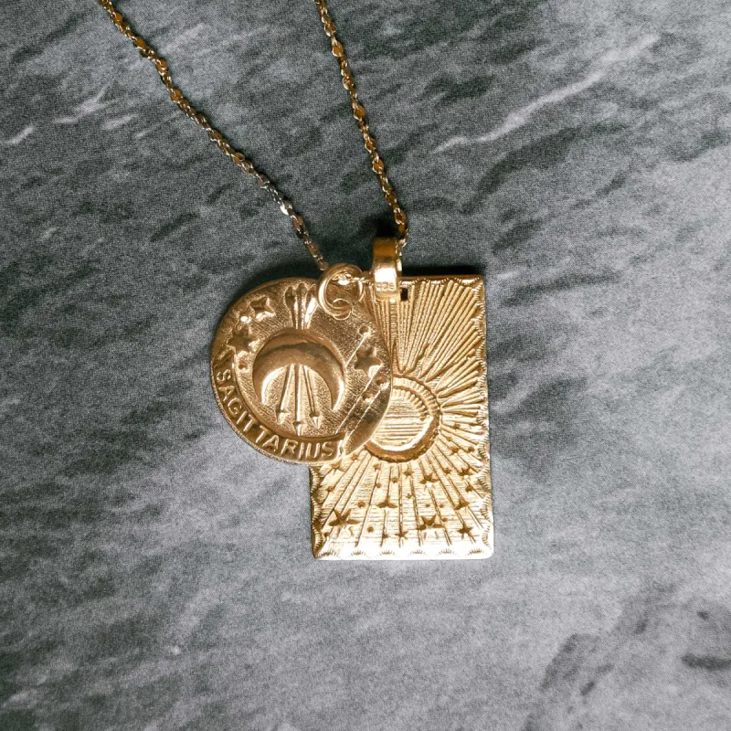 Sagittarius Stargazer Zodiac Necklace sold by Spell