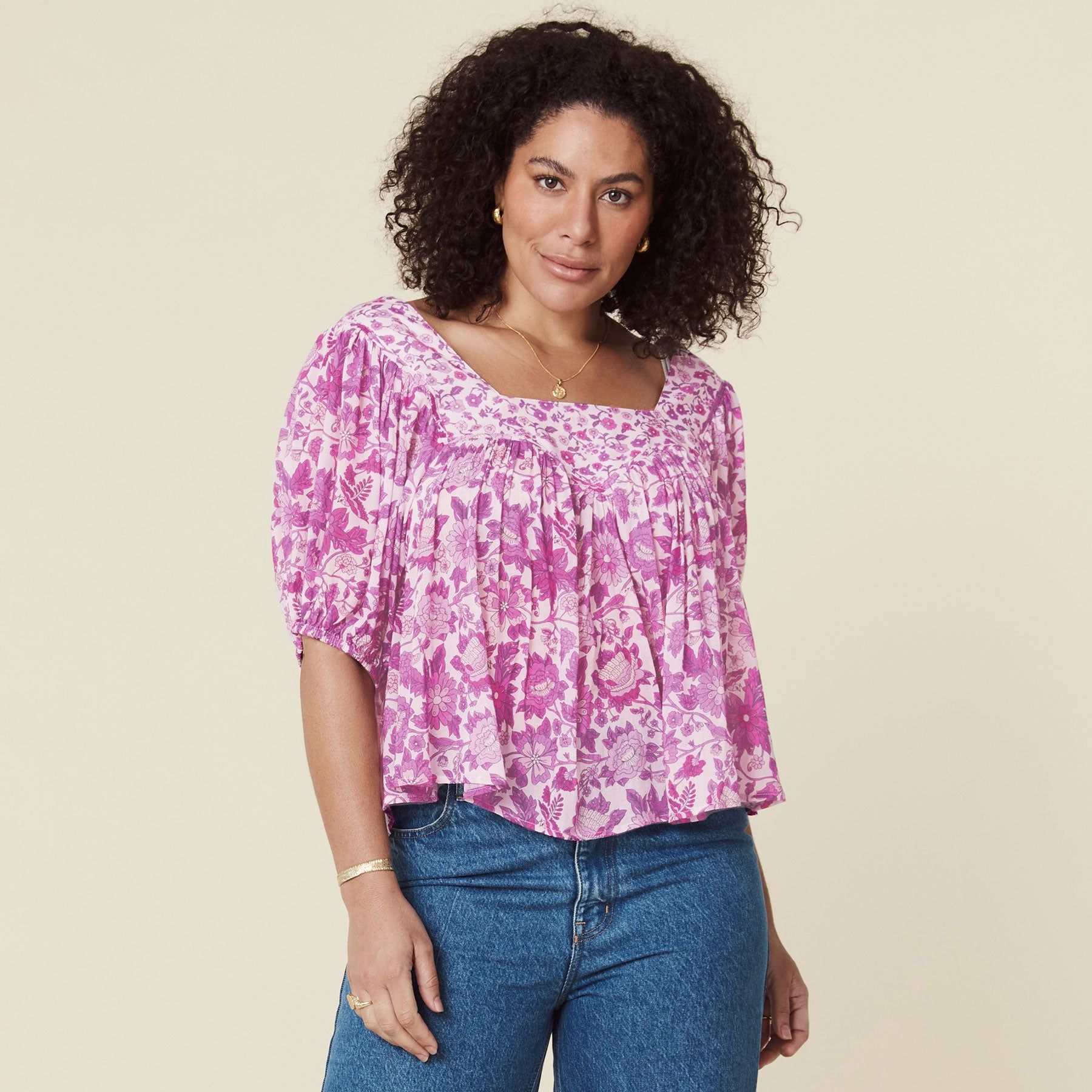 Mossy Short Sleeve Blouse sold by Spell