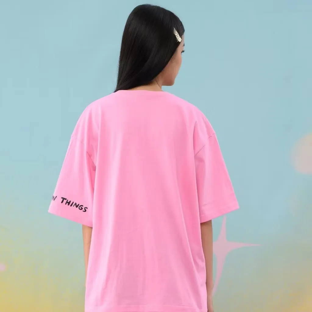Pixie Pop Dream Pink Oversized T-shirt | Liunic on Things sold by Liunic on Things product image thumbnail 3