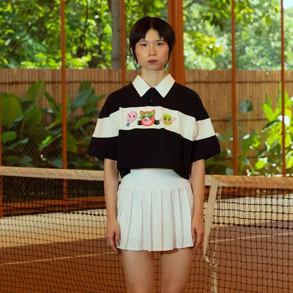 Racquet Sweetheart Sports Polo Crop Top | Liunic on Things sold by Liunic on Things product image thumbnail 3