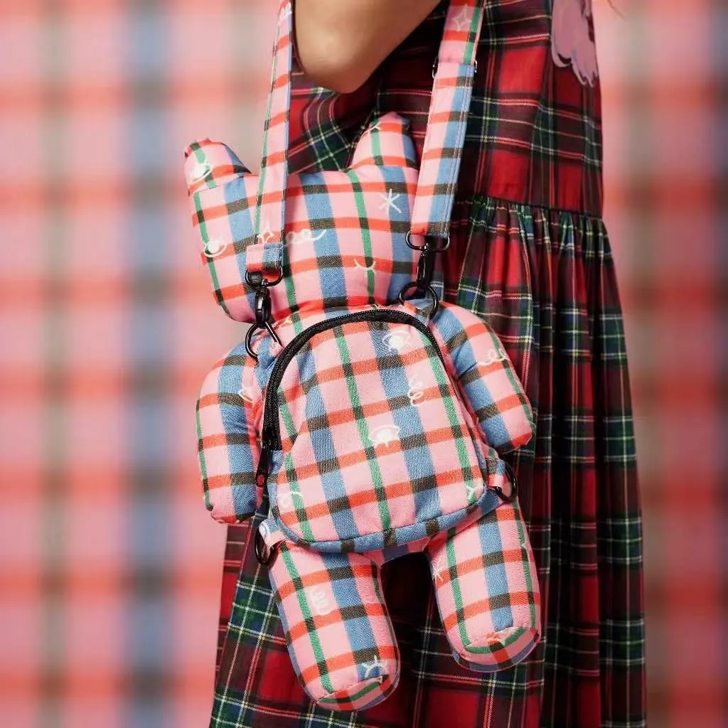Plaid Playdate Uki The Cat Bag | Liunic on Things sold by Liunic on Things product image thumbnail 4
