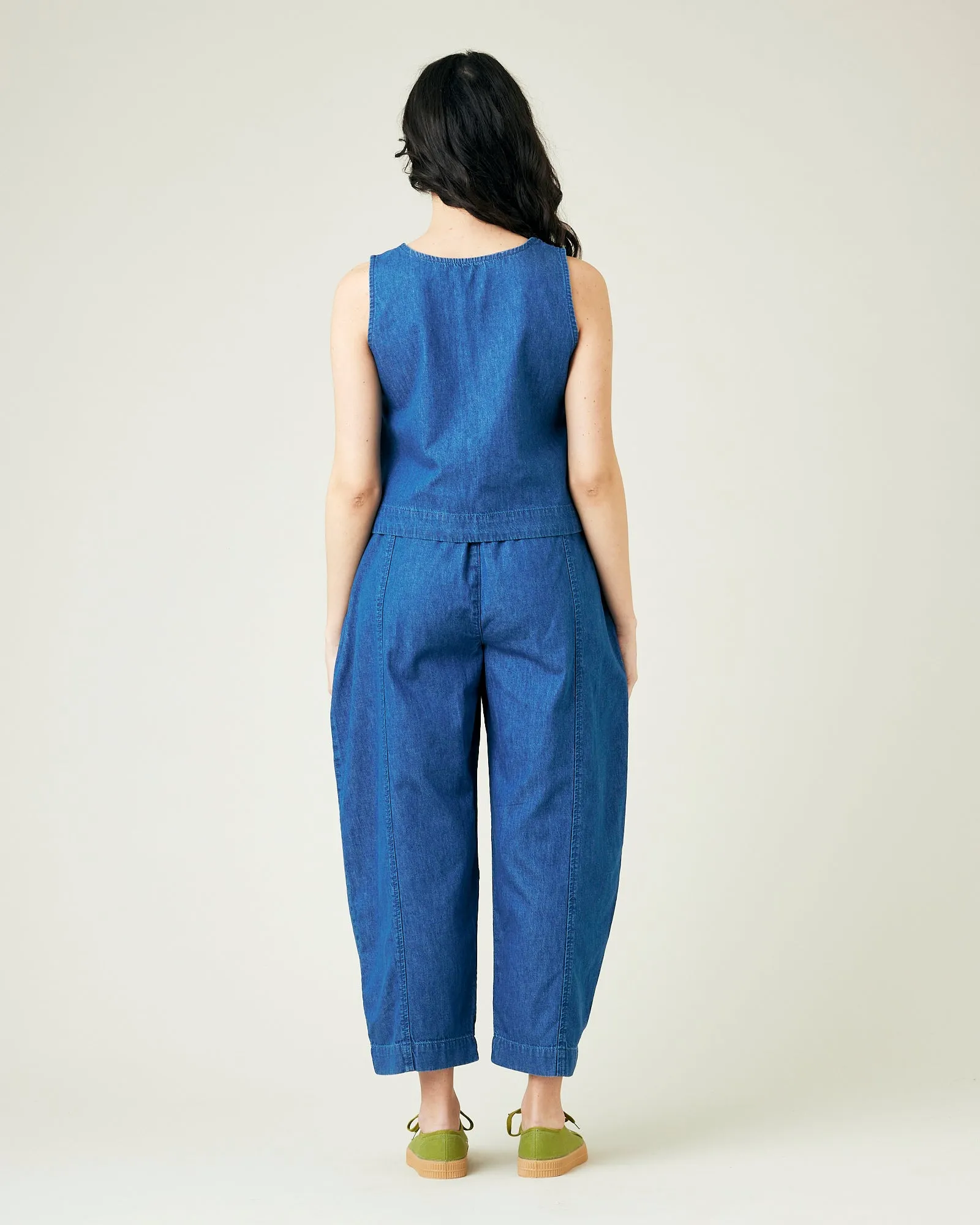 Mabel Mid Wash Denim Chambray Trousers sold by Beyond Nine product image thumbnail 3