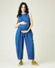 Mabel Mid Wash Denim Chambray Trousers sold by Beyond Nine