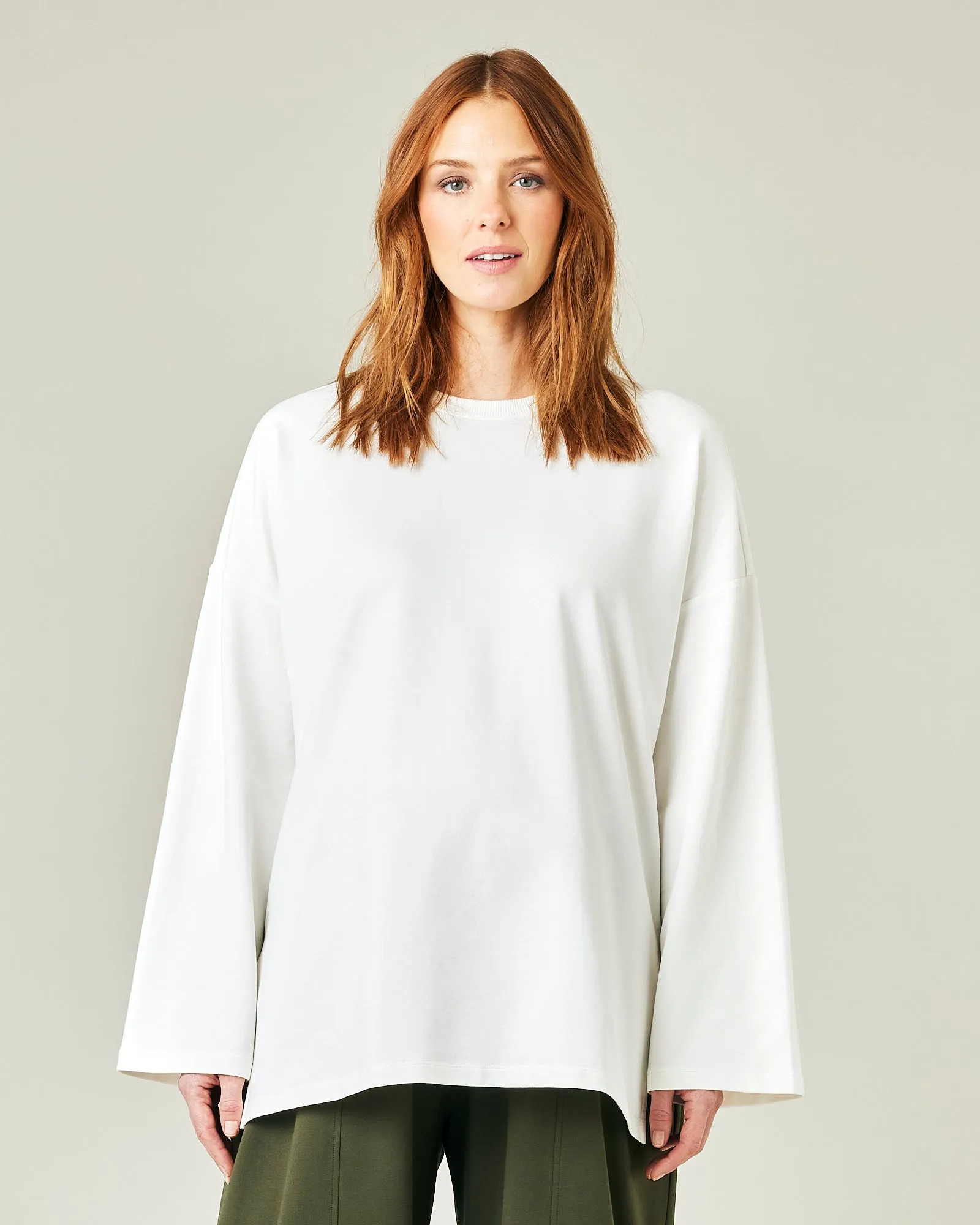 Huxley Off White Cotton Jersey Top sold by Beyond Nine