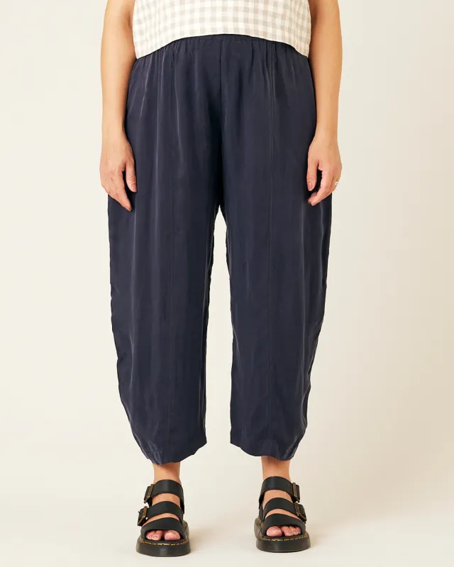Mabel Cupro Trouser - Navy sold by Beyond Nine