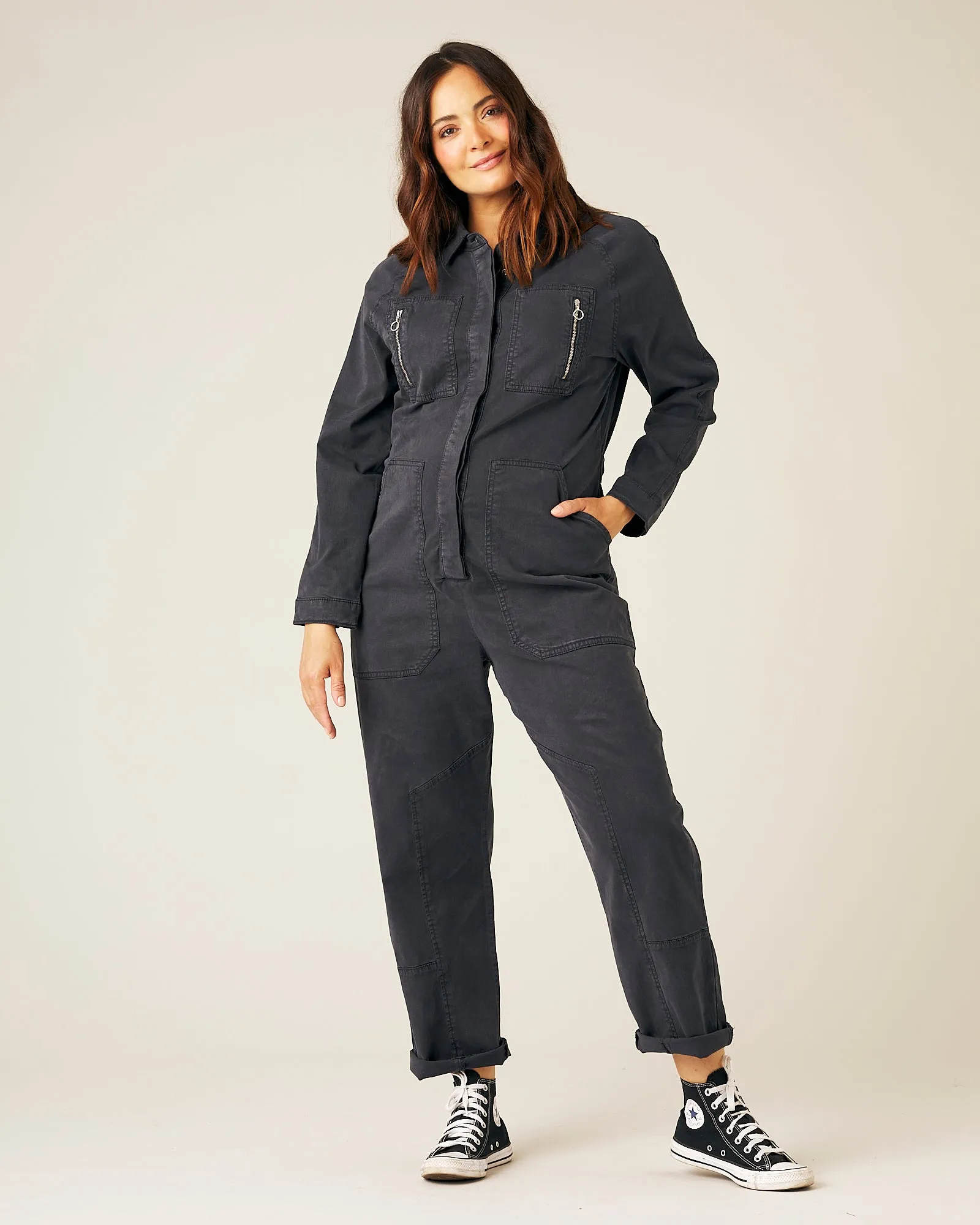 Hallie Ink Cotton Coverall sold by Beyond Nine