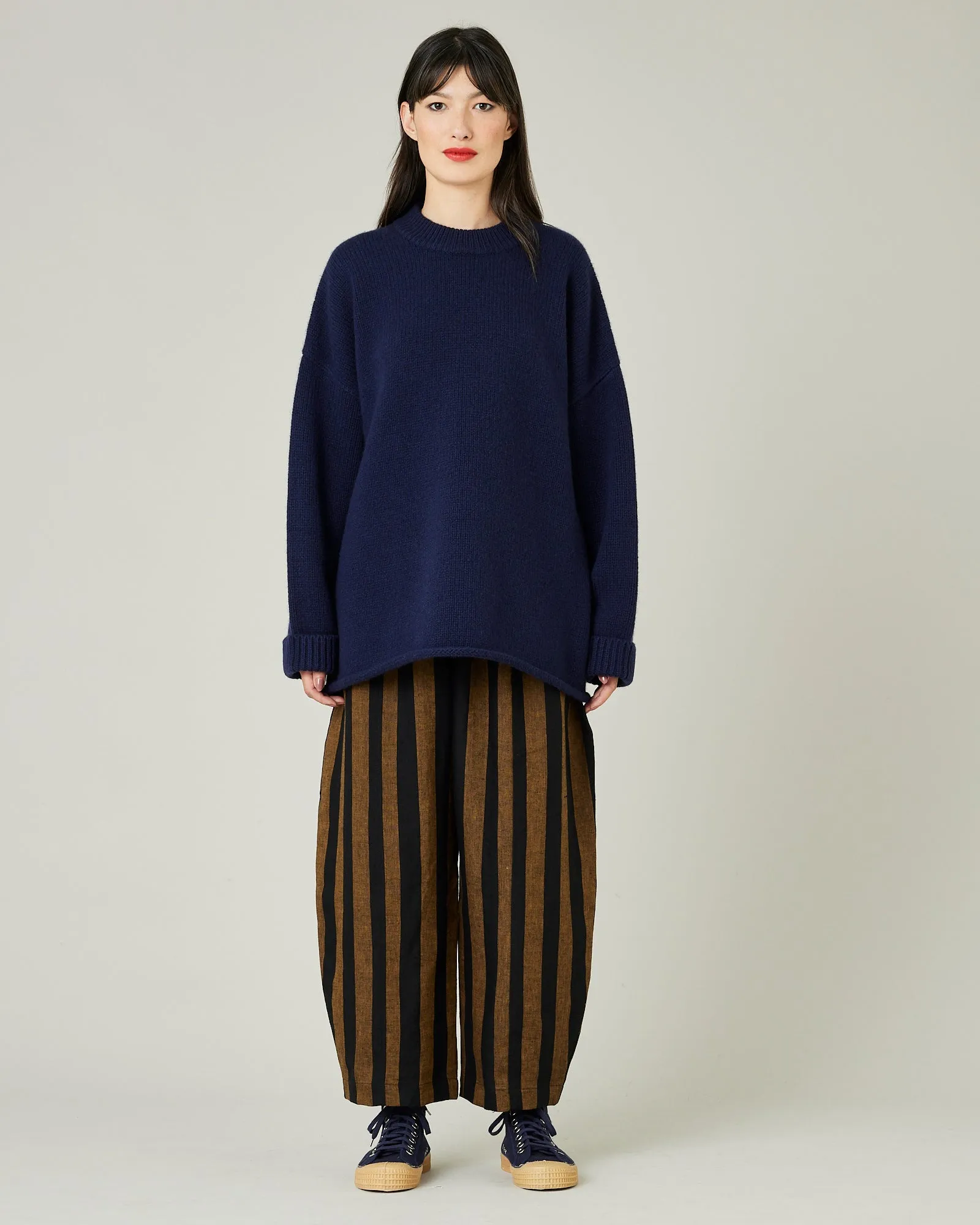 Luna Navy Knitted Wool Jumper sold by Beyond Nine product image thumbnail 5