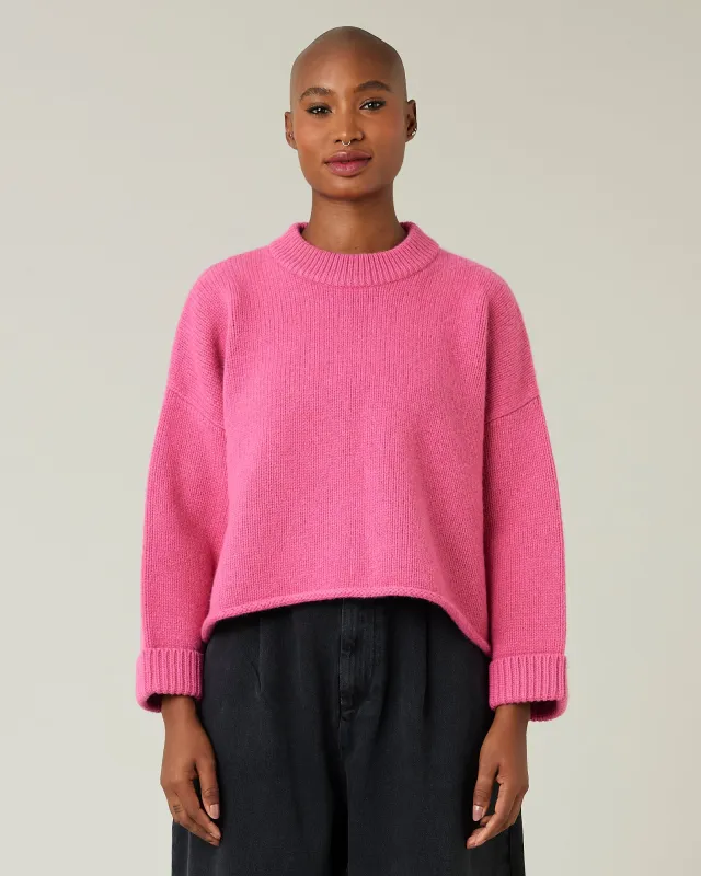 Coco Pink Knitted Wool Jumper made by Beyond Nine