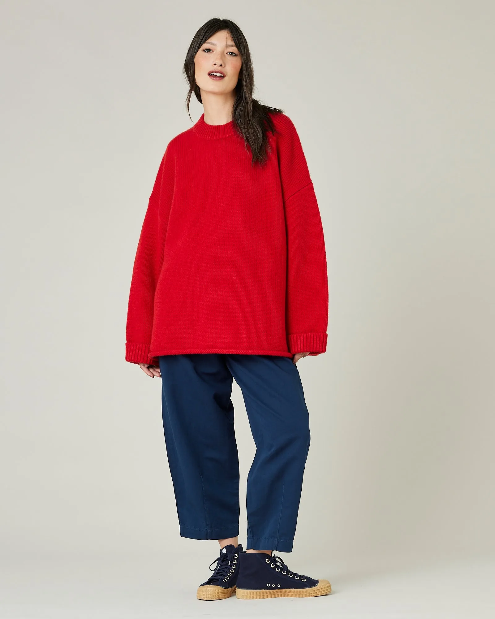 Luna Flame Red Knitted Wool Jumper sold by Beyond Nine product image thumbnail 5