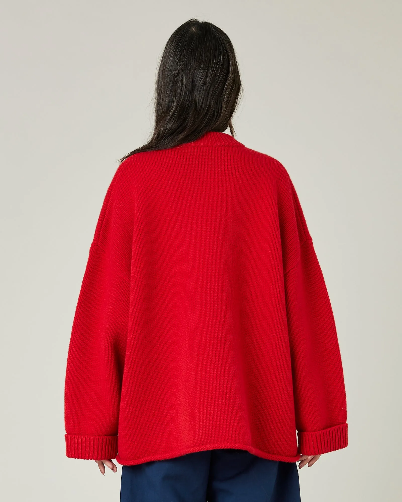 Luna Flame Red Knitted Wool Jumper sold by Beyond Nine product image thumbnail 3