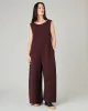 Vivienne Burgundy Cotton Jersey Jumpsuit sold by Beyond Nine