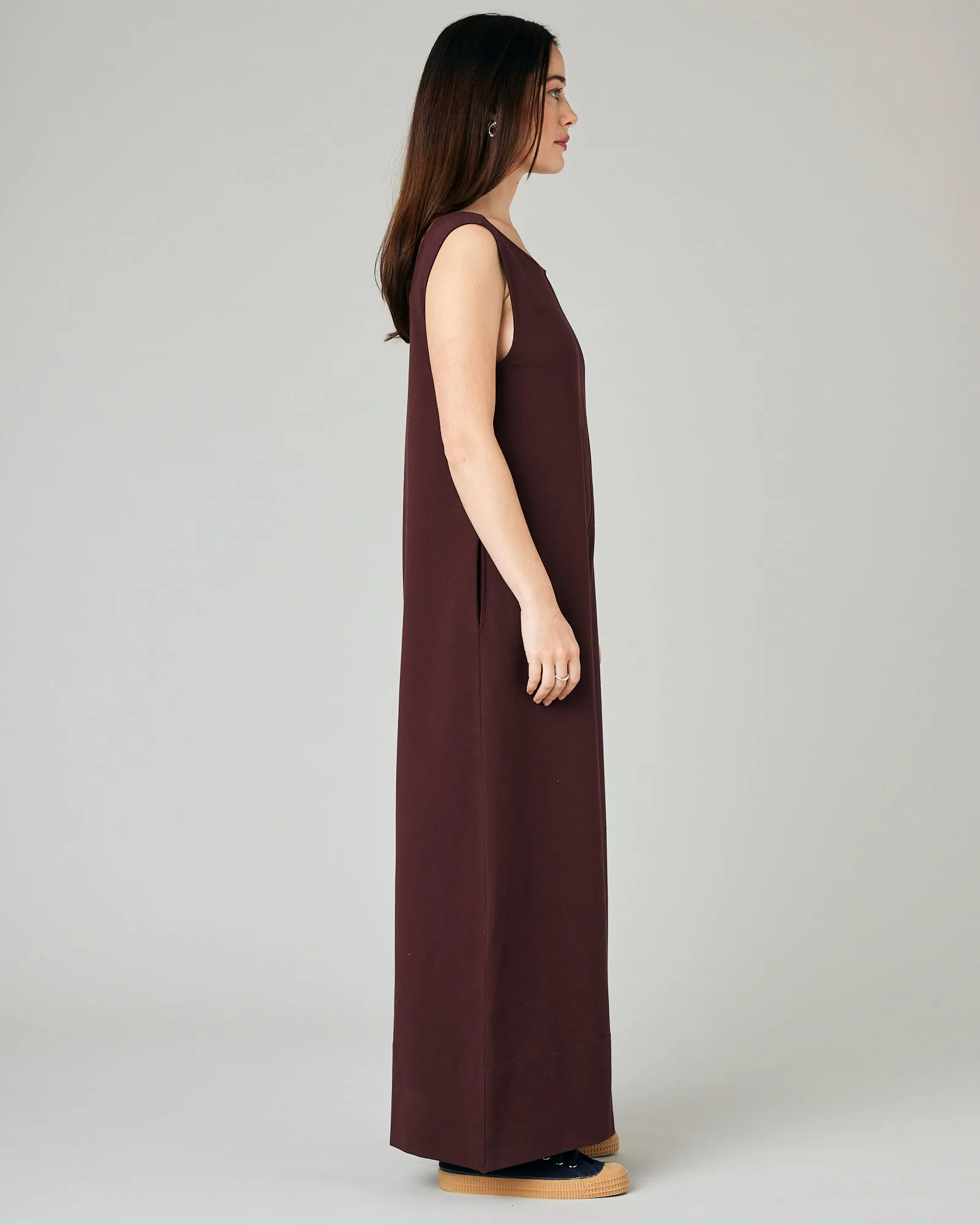 Vivienne Burgundy Cotton Jersey Jumpsuit sold by Beyond Nine product image thumbnail 4
