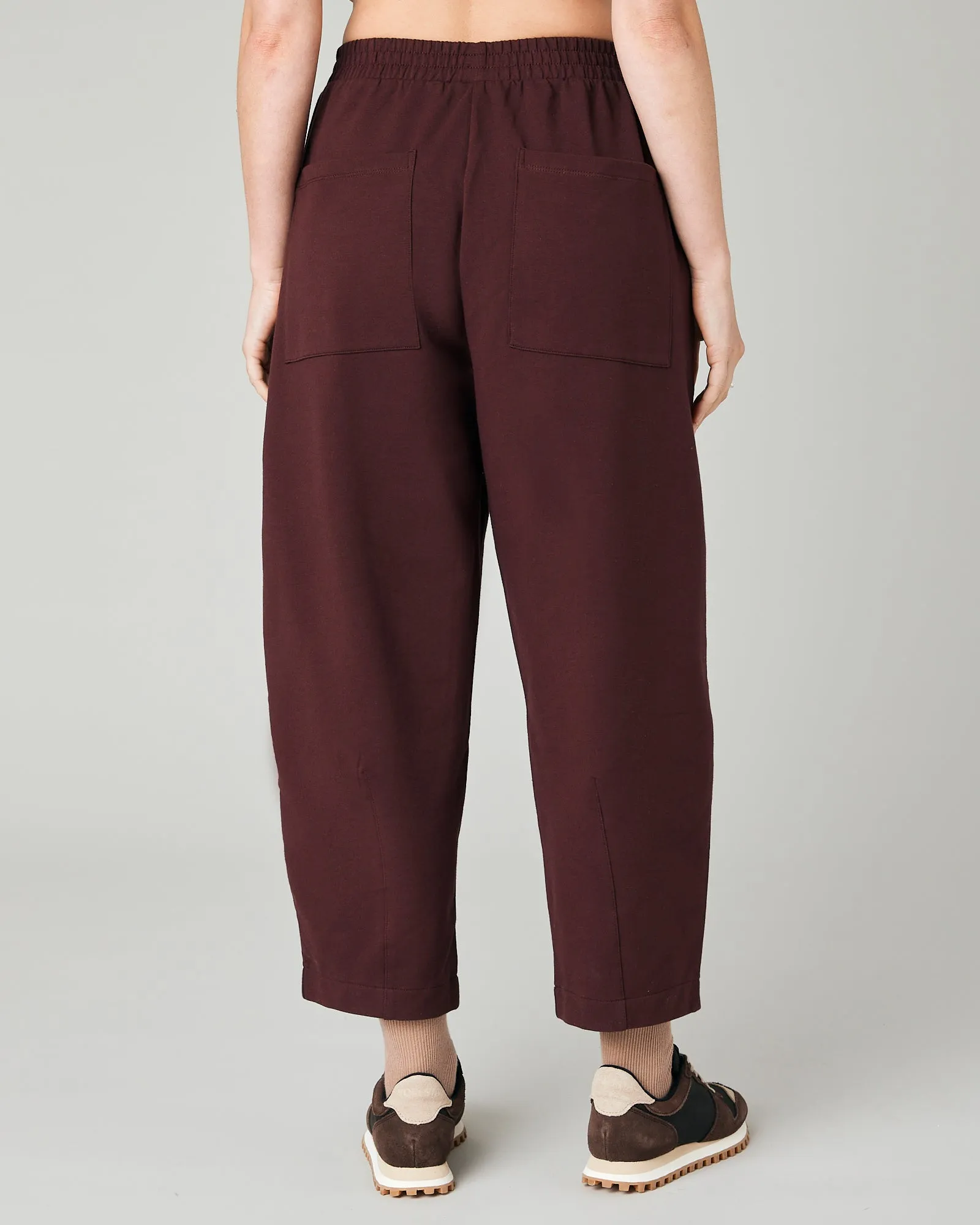 Huxley Burgundy Cotton Jersey Trousers sold by Beyond Nine product image thumbnail 3