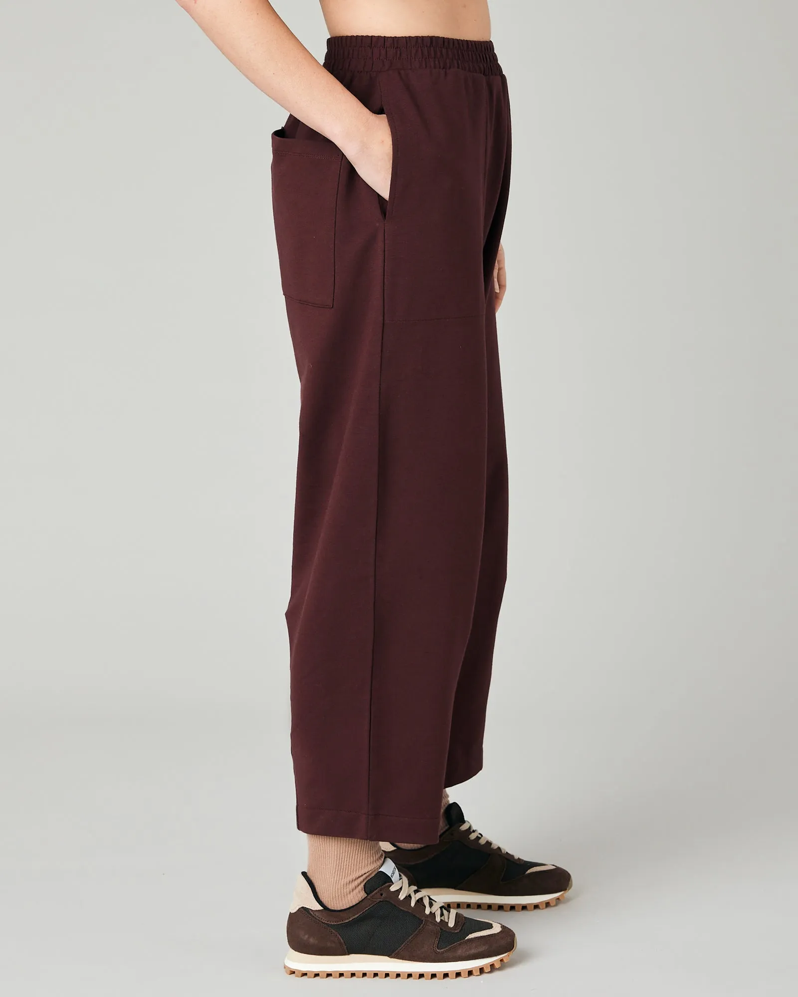Huxley Burgundy Cotton Jersey Trousers sold by Beyond Nine product image thumbnail 4