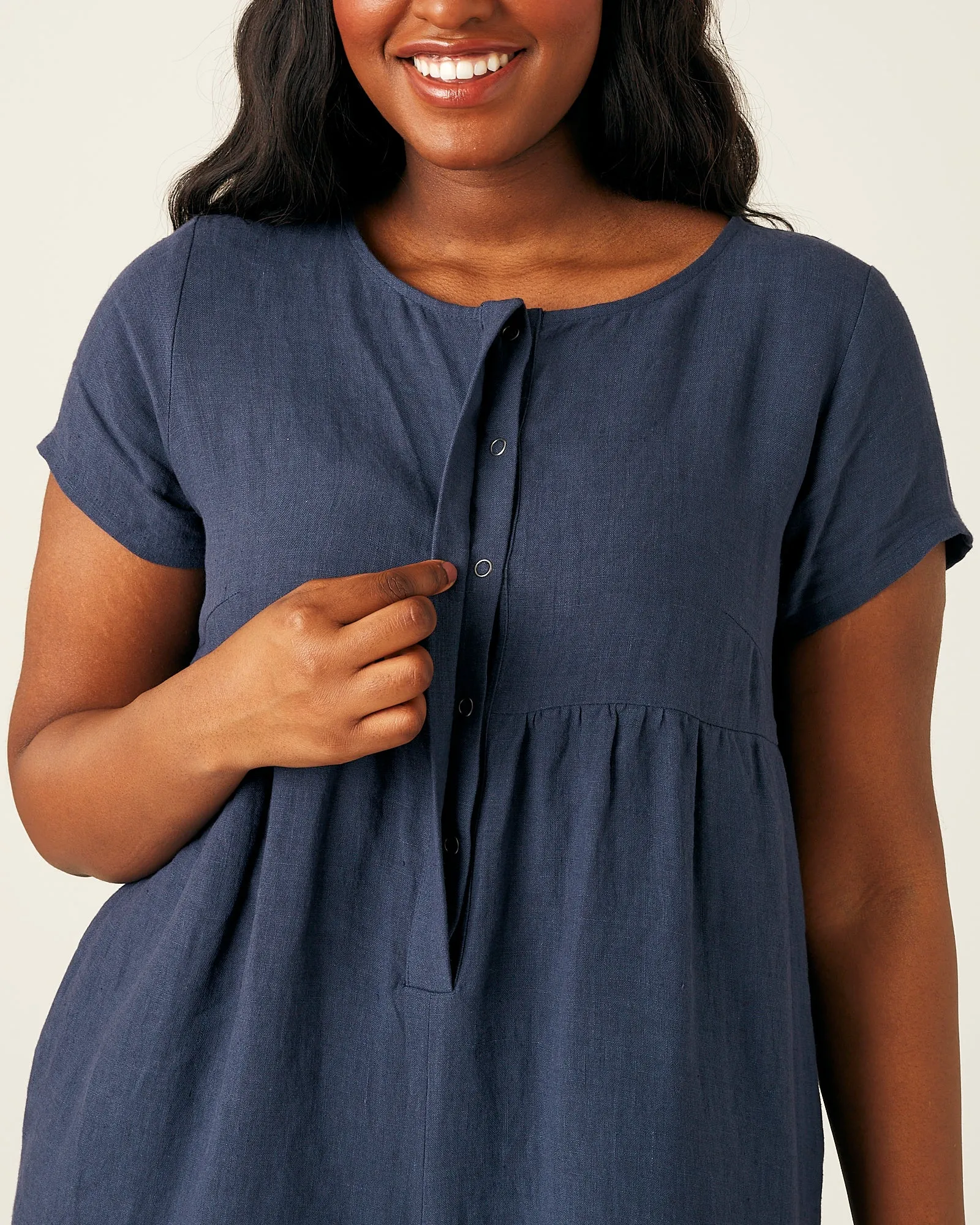 Sahara Navy Linen Jumpsuit sold by Beyond Nine product image thumbnail 5