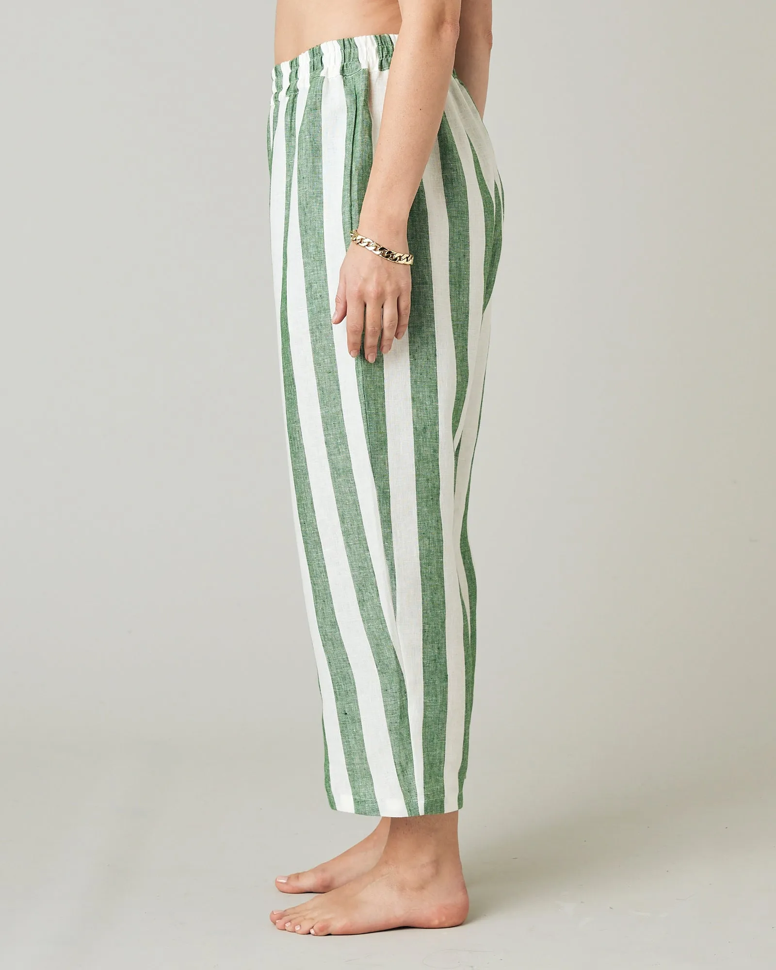 Ultimate PJ Trousers Clover Stripe Linen sold by Beyond Nine product image thumbnail 2