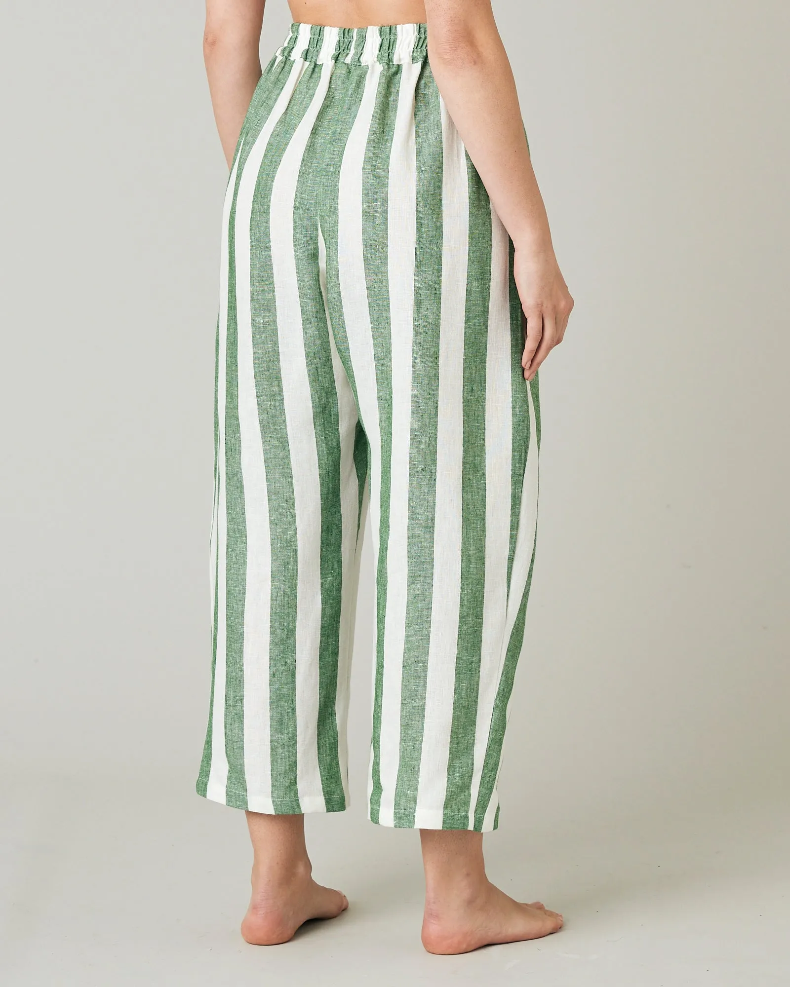 Ultimate PJ Trousers Clover Stripe Linen sold by Beyond Nine product image thumbnail 3