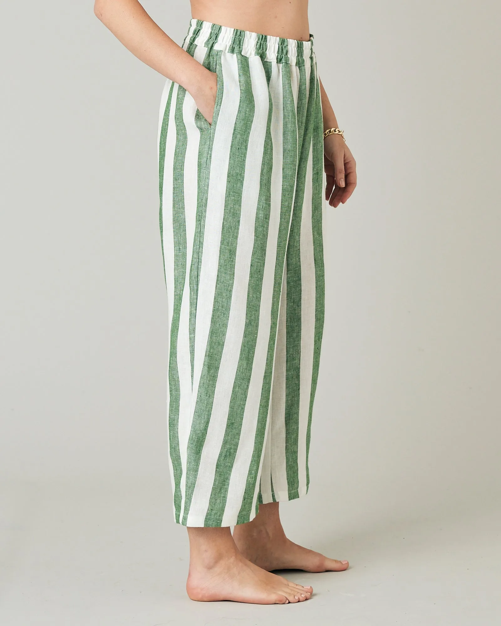 Ultimate PJ Trousers Clover Stripe Linen sold by Beyond Nine product image thumbnail 4