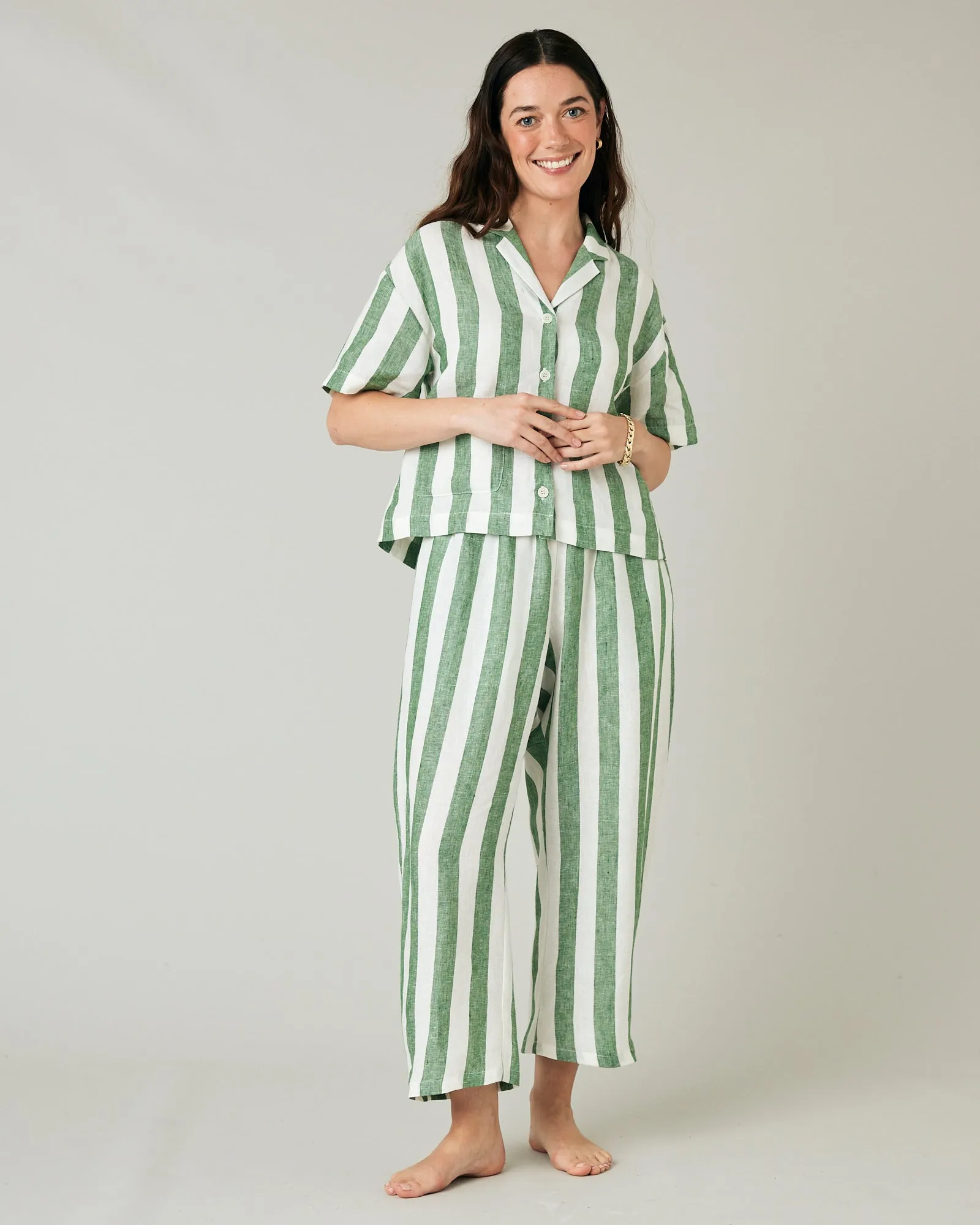 Ultimate PJ Trousers Clover Stripe Linen sold by Beyond Nine product image thumbnail 5