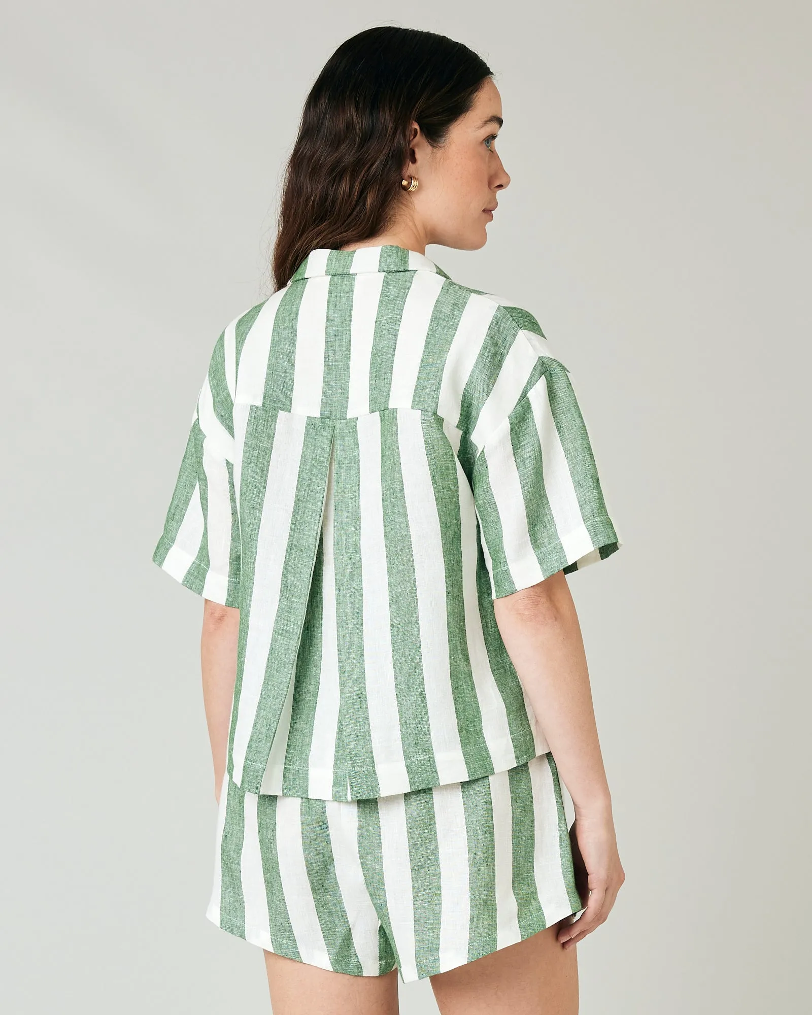 Ultimate PJ Top Clover Stripe Linen sold by Beyond Nine product image thumbnail 3