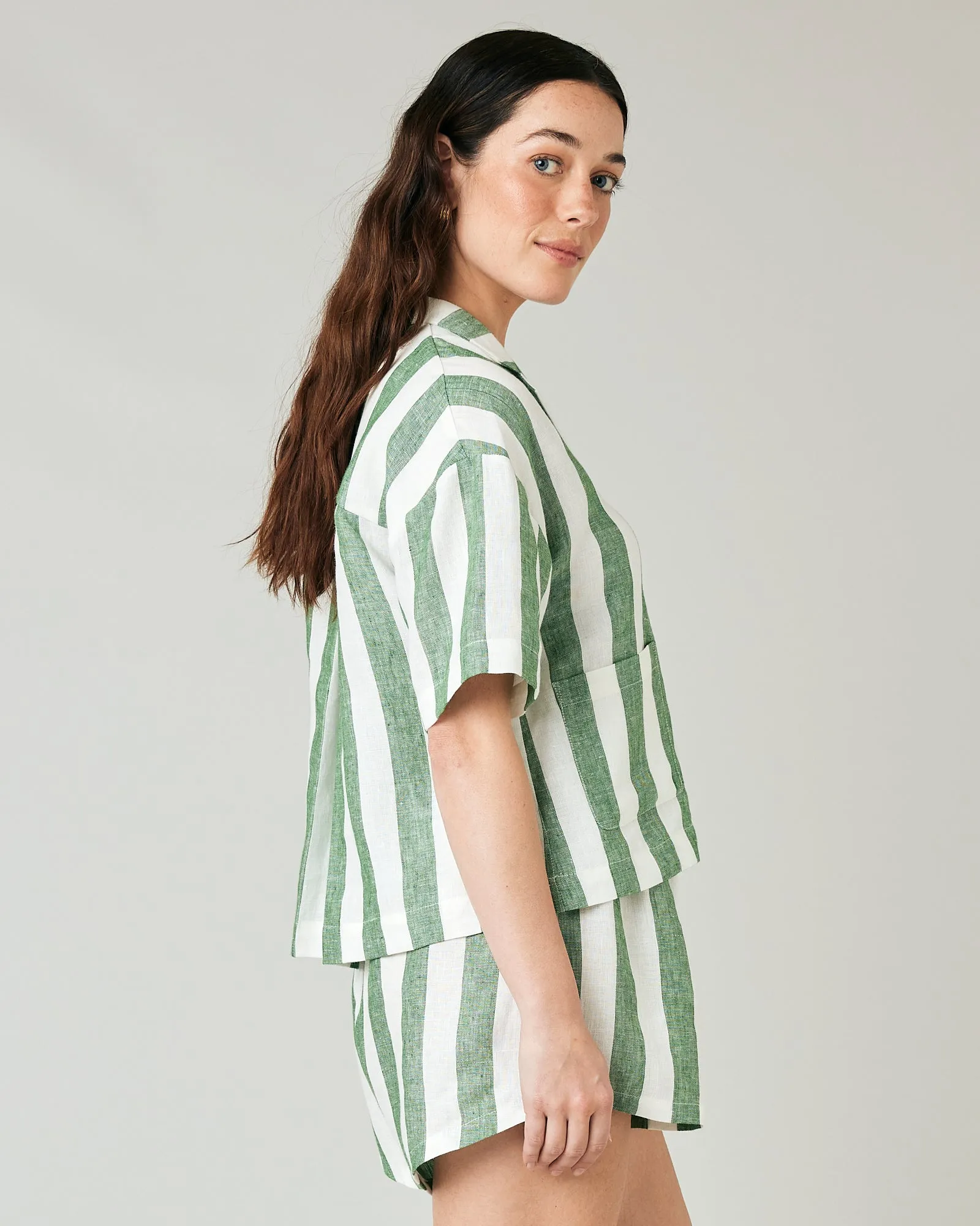 Ultimate PJ Top Clover Stripe Linen sold by Beyond Nine product image thumbnail 4