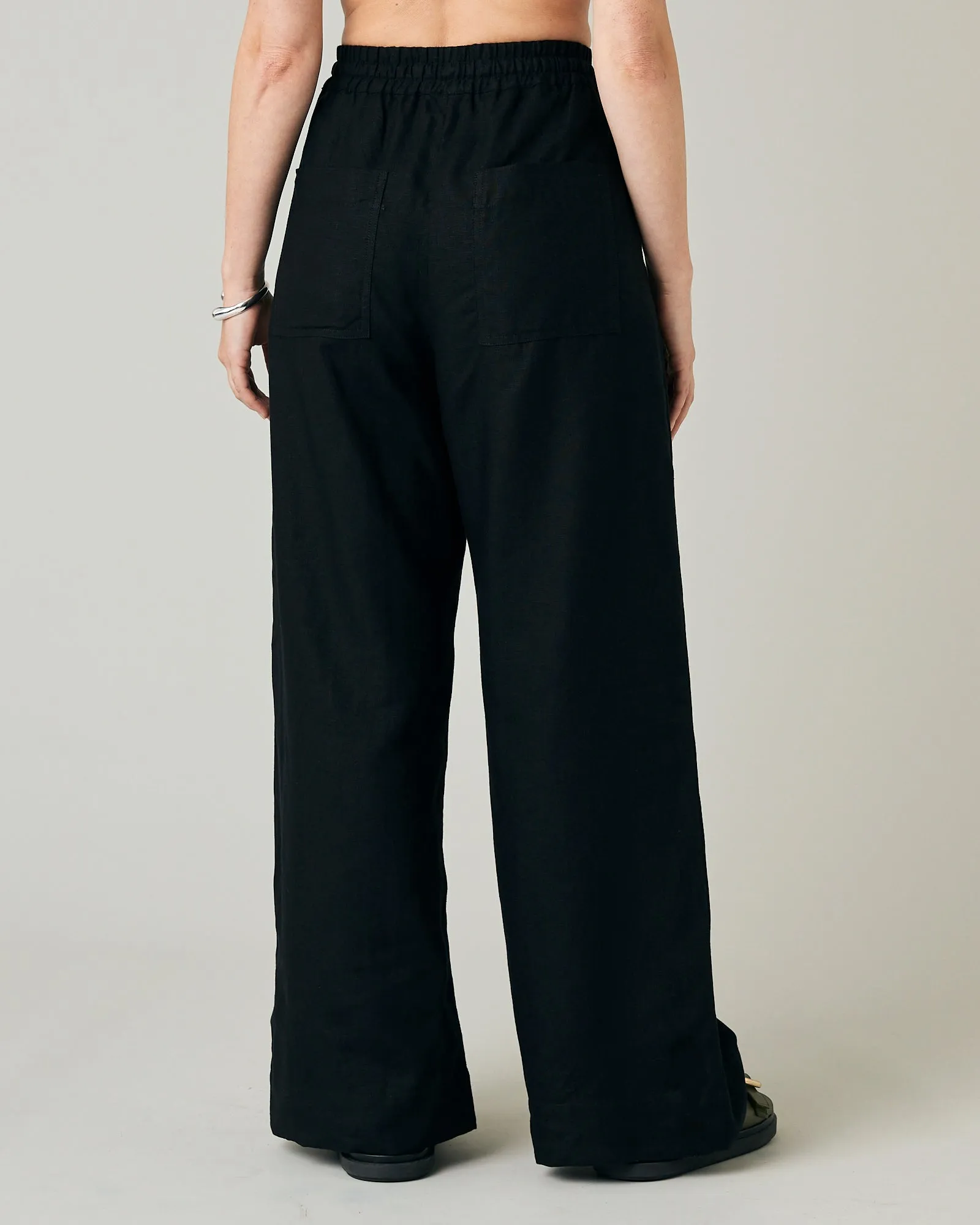 Lexi Black Linen Trousers sold by Beyond Nine product image thumbnail 3