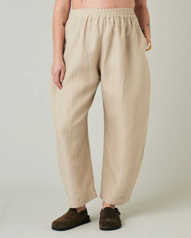 Mabel - Oat Linen Trousers sold by Beyond Nine