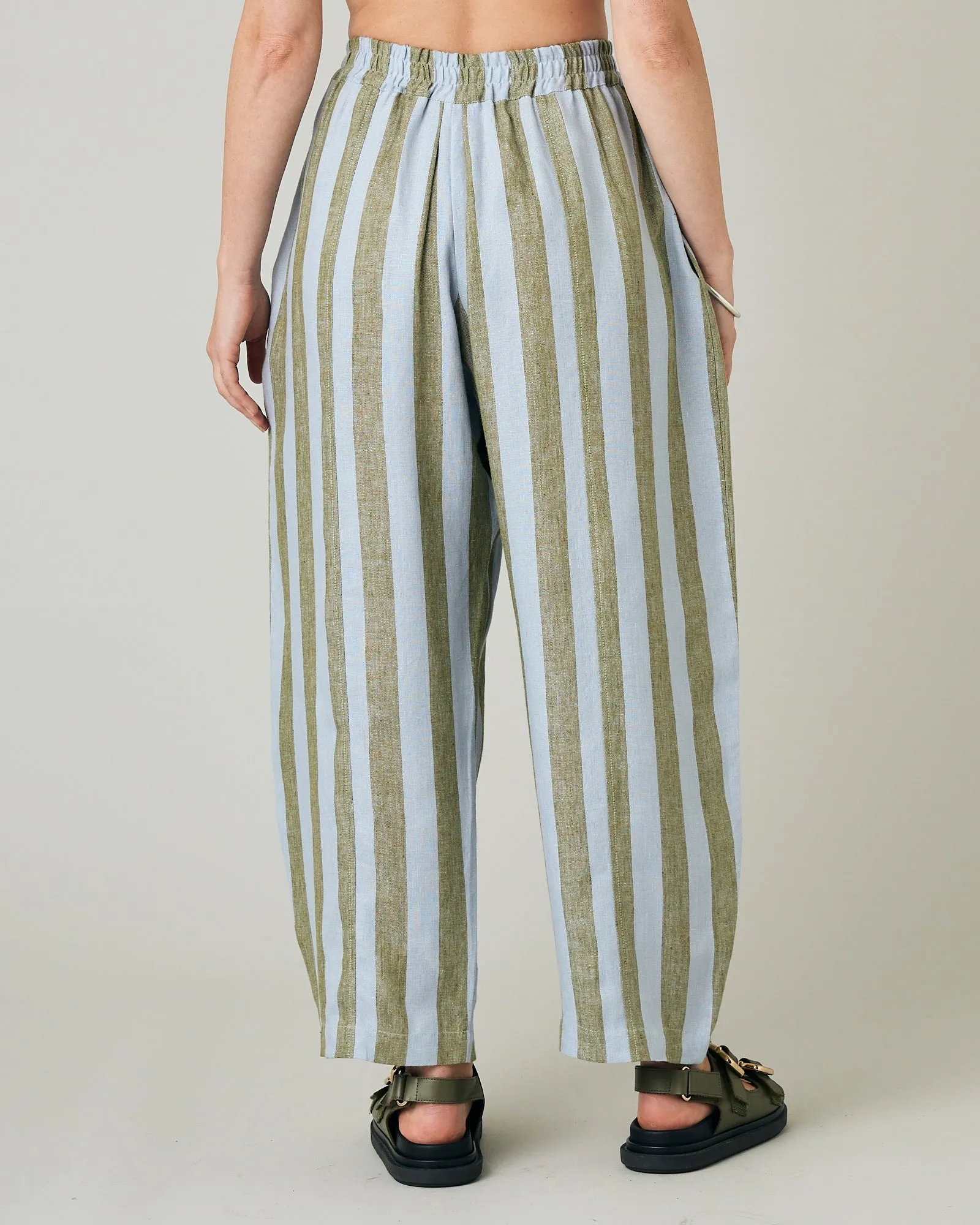 Mabel Meadow Stripe Linen Trousers sold by Beyond Nine product image thumbnail 3