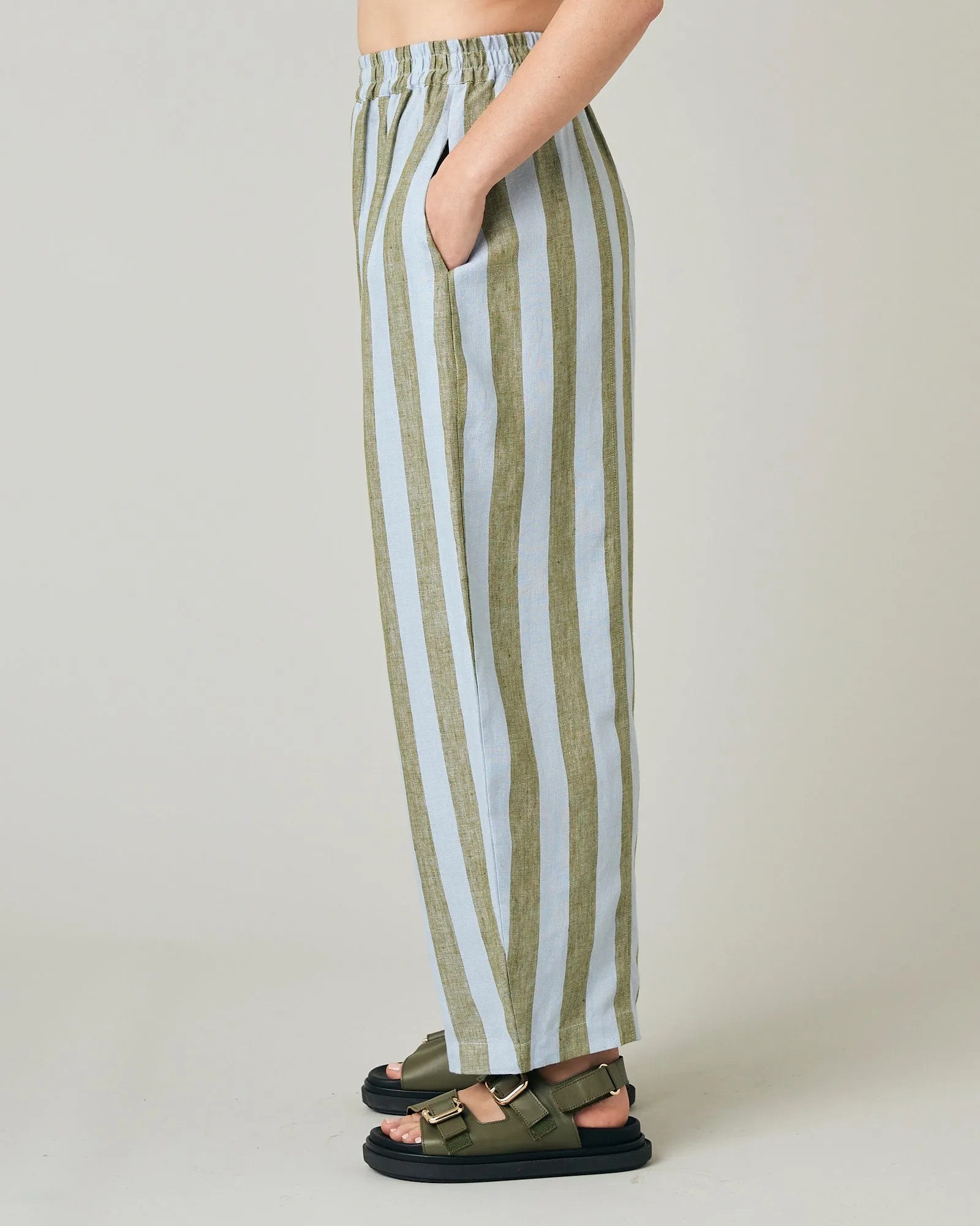 Mabel Meadow Stripe Linen Trousers sold by Beyond Nine product image thumbnail 2