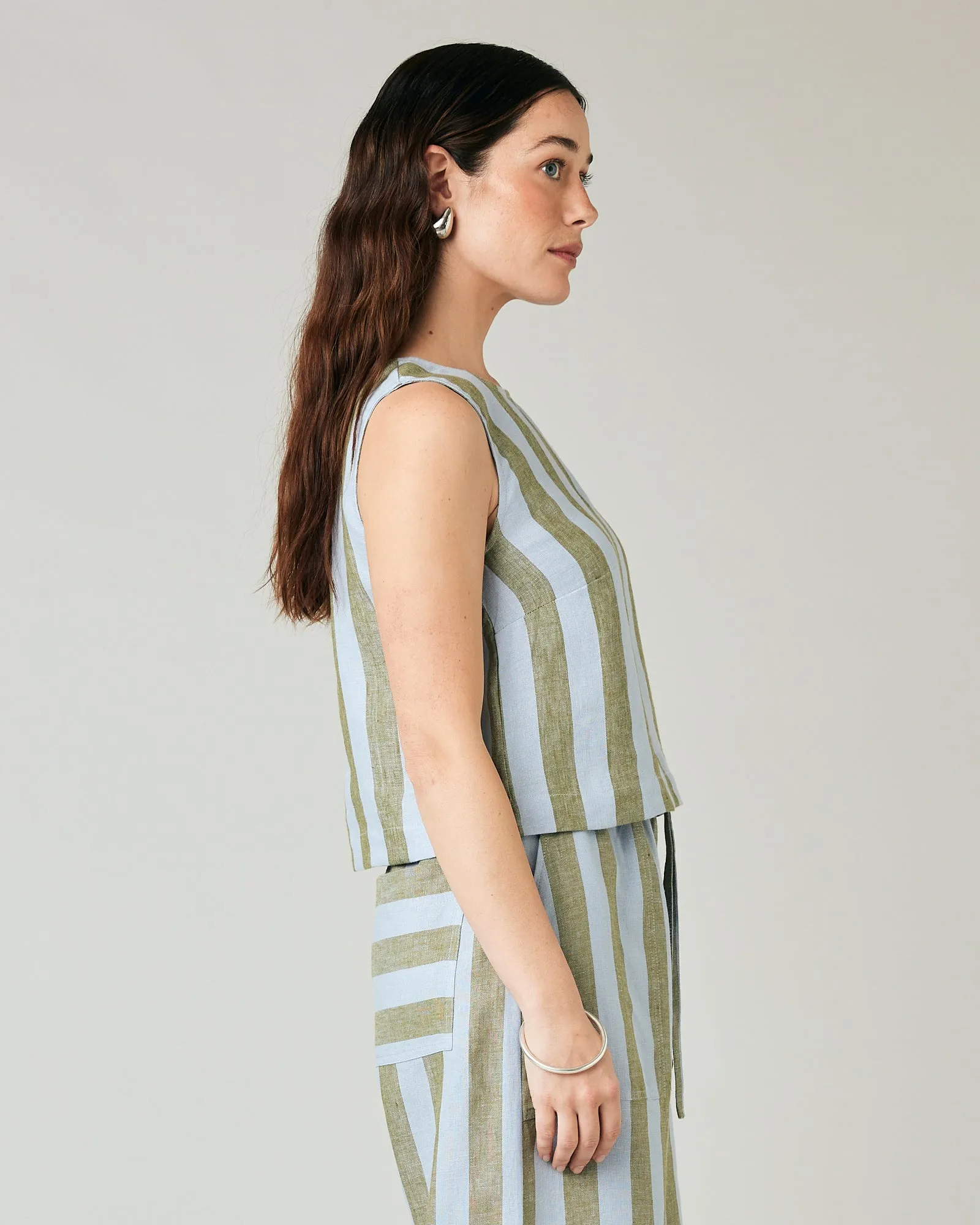 Esme Meadow Stripe Linen Top sold by Beyond Nine product image thumbnail 4