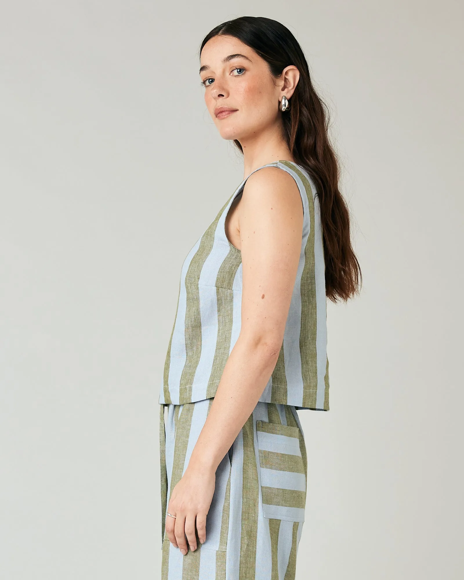 Esme Meadow Stripe Linen Top sold by Beyond Nine product image thumbnail 2