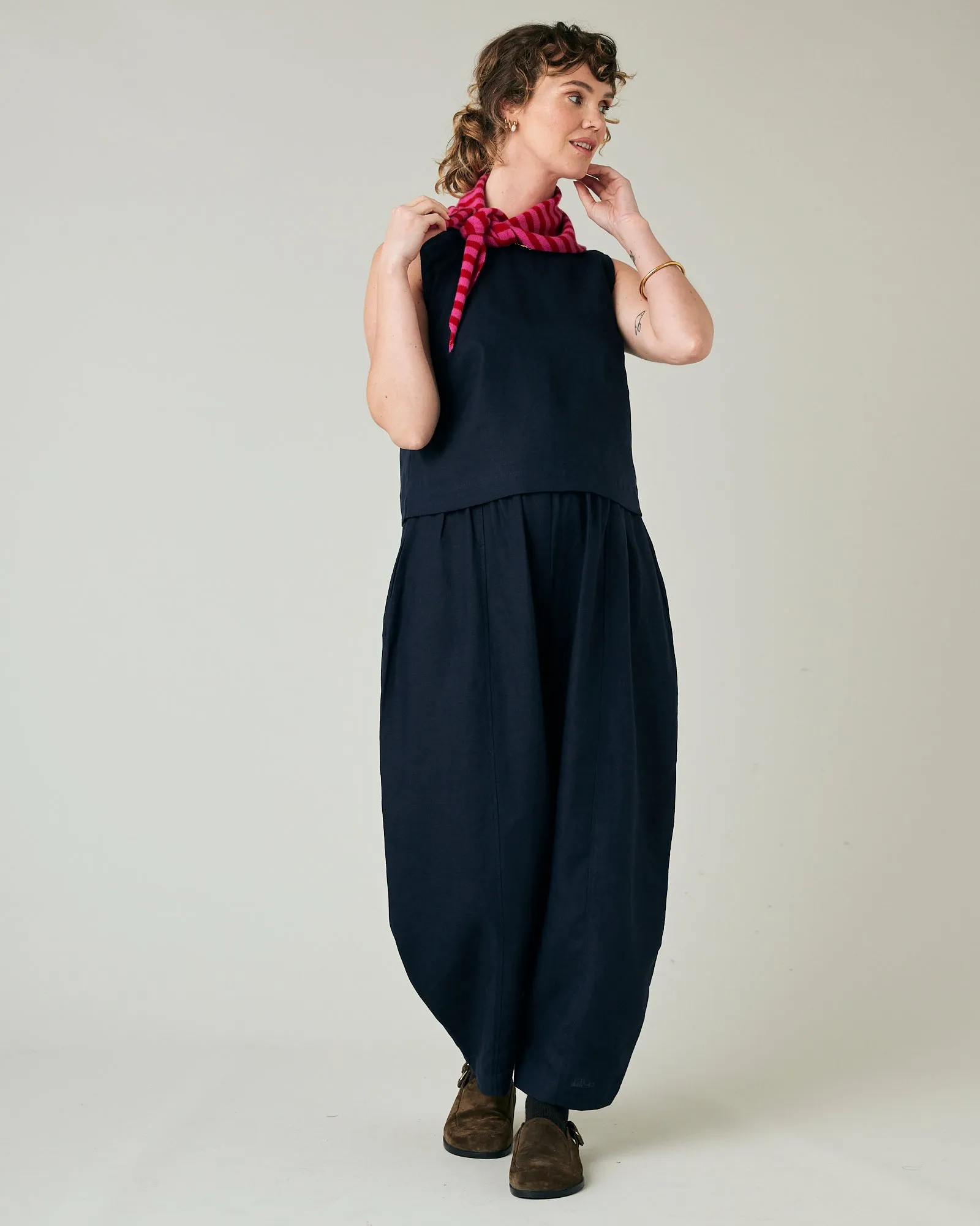 Esme Navy Linen Top sold by Beyond Nine product image thumbnail 5