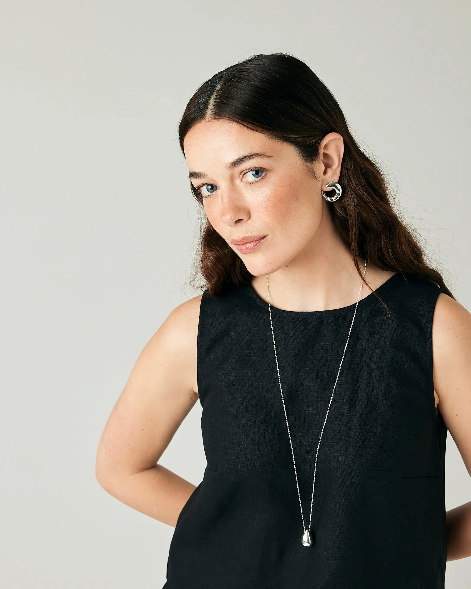 Esme Black Linen Top sold by Beyond Nine product image thumbnail 5