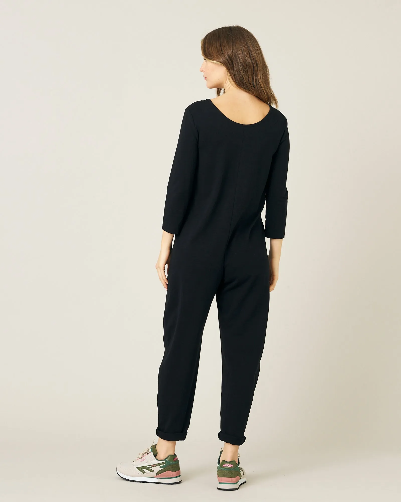 Margot Black Cotton Jersey Jumpsuit sold by Beyond Nine product image thumbnail 3